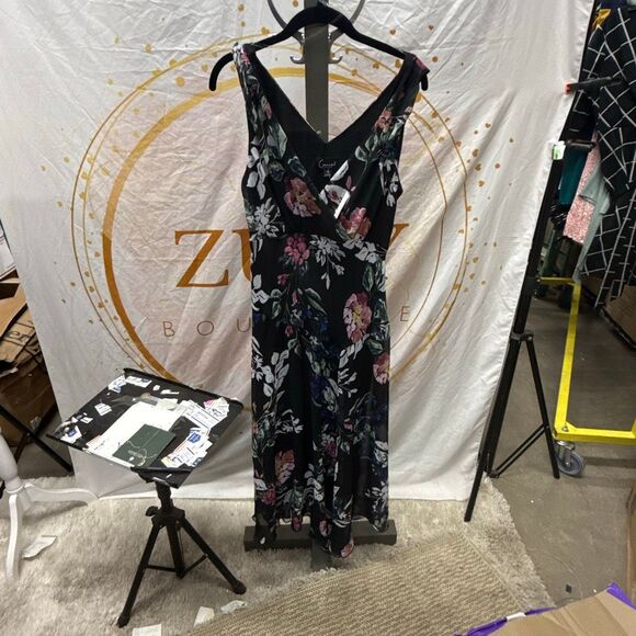 Connected Apparel Womens Chiffon Long Sheath Dress Size 12 - Picture 2 of 4